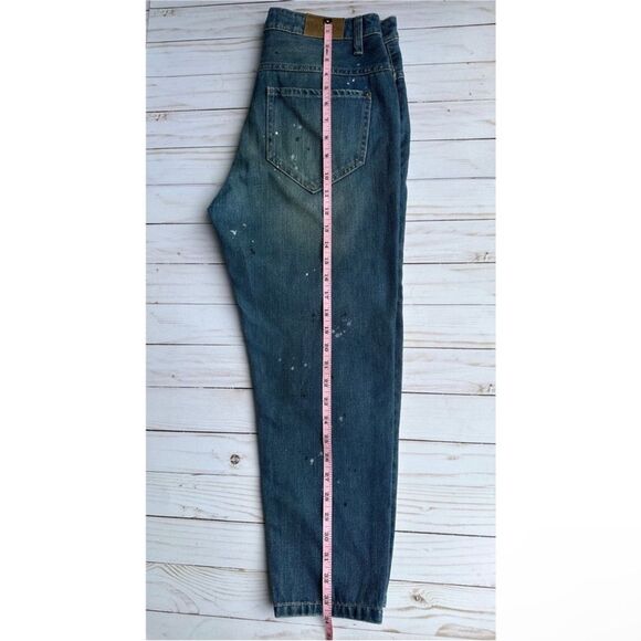 NWT Wildfox DaVinci Relaxed Loose Baggy Paint Splatter Crop Boyfriend Jeans - Picture 14 of 14